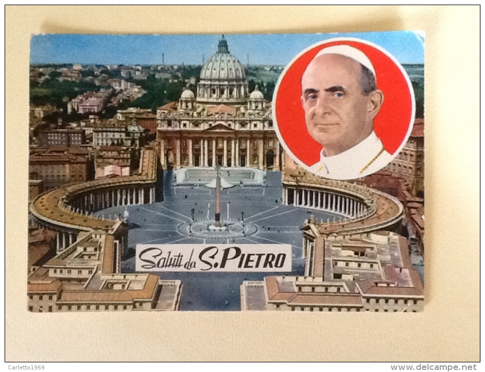 2 CARTOLINE SAN PIETRO E LE QUATTRO BASILICHE E RAFFIGURATI 2 PAPA SW - San Pietro