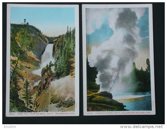 ref3124 WA Lot de 13 Cartes sur le Parc de Yellowstone Park en Amérique du Nord - Buffalo Bison