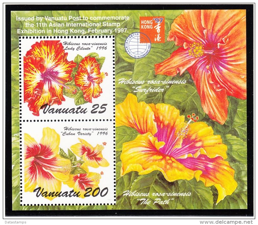 Michel Bl 30 - Cote 6.00  - XX - Hong Kong 1997   -   Flower - Vanuatu (1980-...)