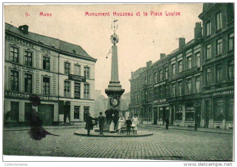 5 Stuks  Mons Gendarmerie Rijkswacht , Caserne Chasseurs ,  Marché Avec Vaches , Markt Met Koeien, MES AMITIES De Mons - Mons