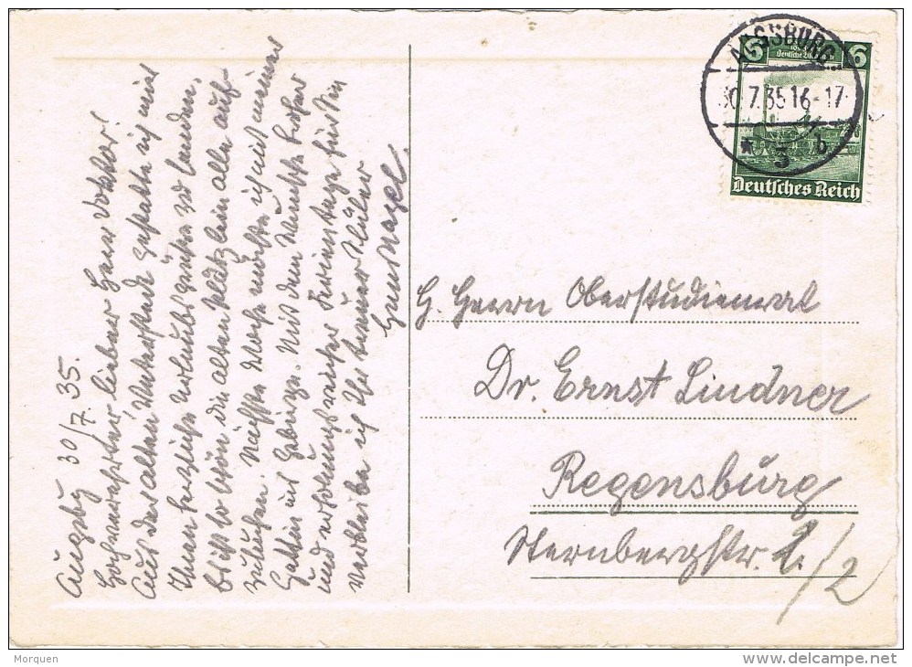 9904. Postal AUGSBURG (alemania Reich) 1935. Kepelle St Anne - Briefe U. Dokumente