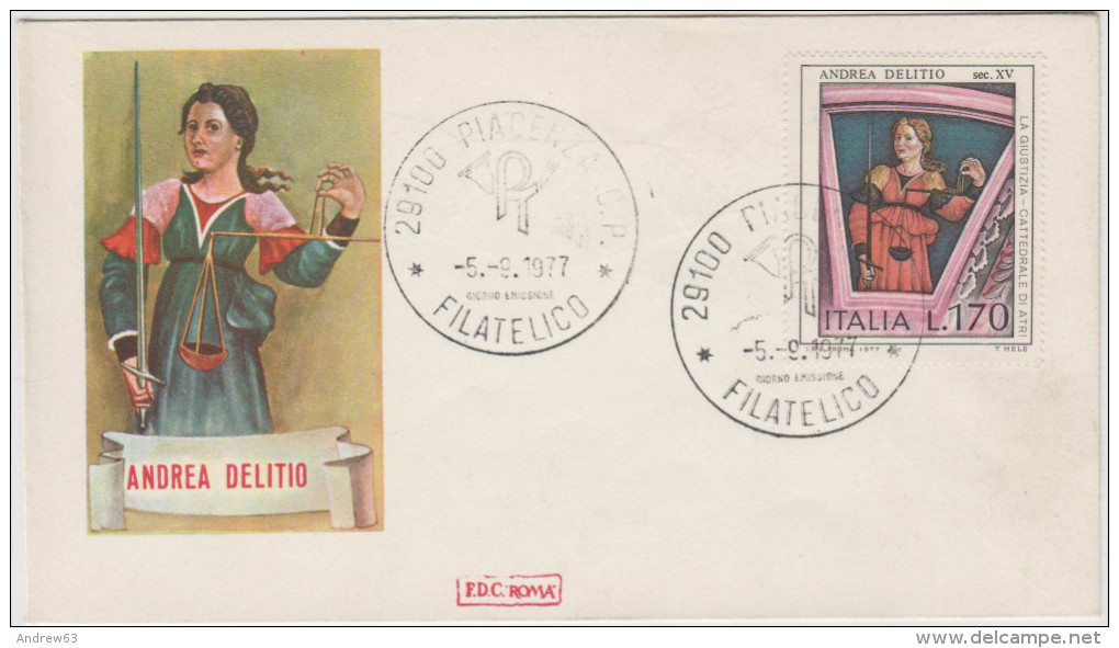 ITALIA - ITALY - 1977 - ANDREA DELITIO - Serie ROMA - FDC - FDC