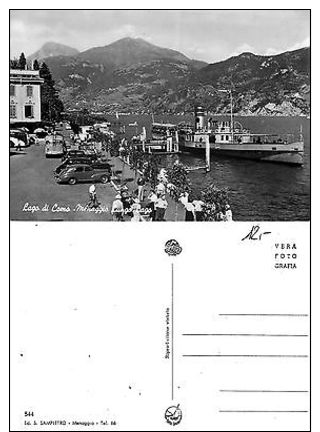 Lago Di Como - Menaggio - Lungo Lago ANIMATA CON BATTELLO E AUTO (S-L XX111) - Como