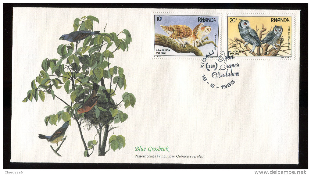 2AU - 	1er Jour - Rwanda - Oiseaux  - JJ. Audubon - Andere & Zonder Classificatie