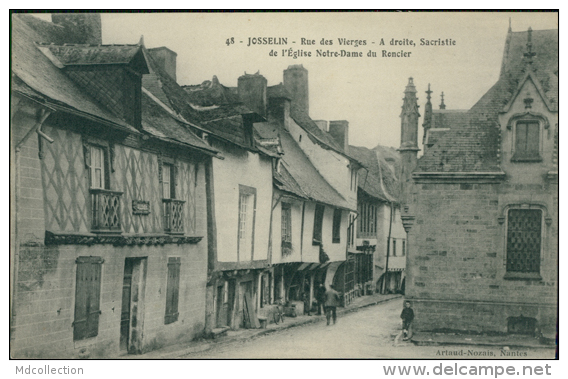 56 JOSSELIN / Rue Des Vierges, Sacristie De L'Eglise Notre Dame Du Roncier / - Josselin