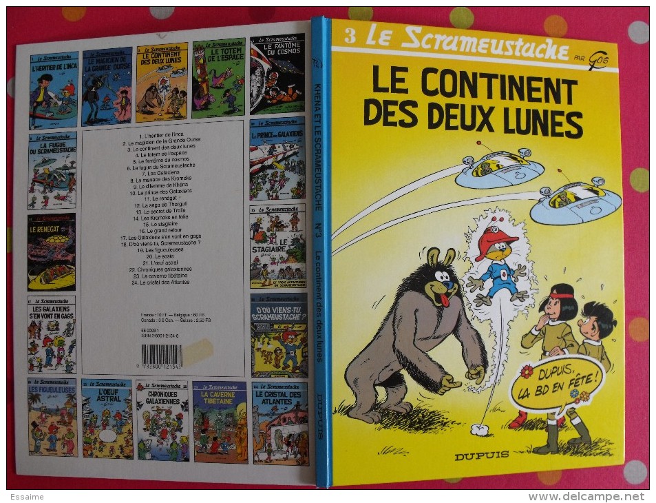 Le Scrameustache. 3- Le Continent Des Deux Lunes. Gos. Dargaud. 1994 - Scrameustache, Le