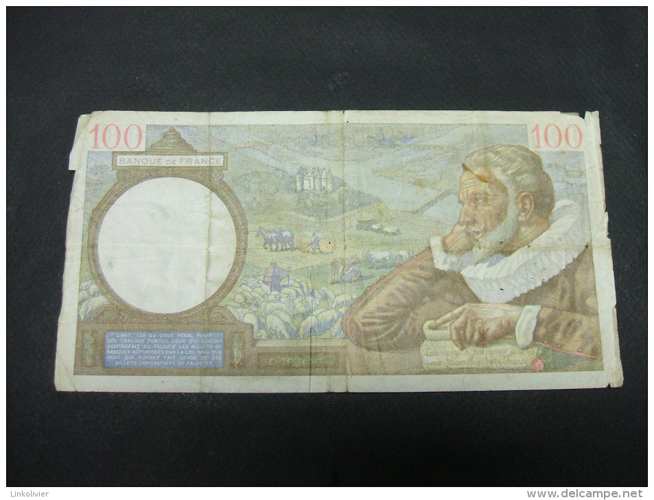 BILLET Banque De France 100F Francs SULLY 13-3-1941 Y19880  (n° 913) - 100 F 1939-1942 ''Sully''