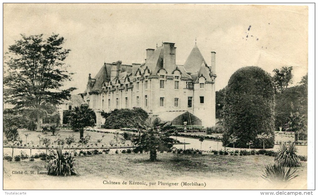 CPA 56  CHATEAU DE KERONIC PAR PLUVIGNER 1904 - Pluvigner