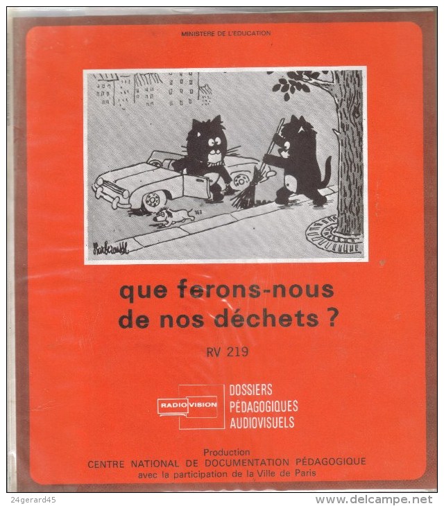 DOSSIER SCOLAIRE MINISTERE EDUC NAT - Que Ferons Nous De Nos Déchets :livret 16 P. 16 Diapos + Disque Souple Audio - Fichas Didácticas