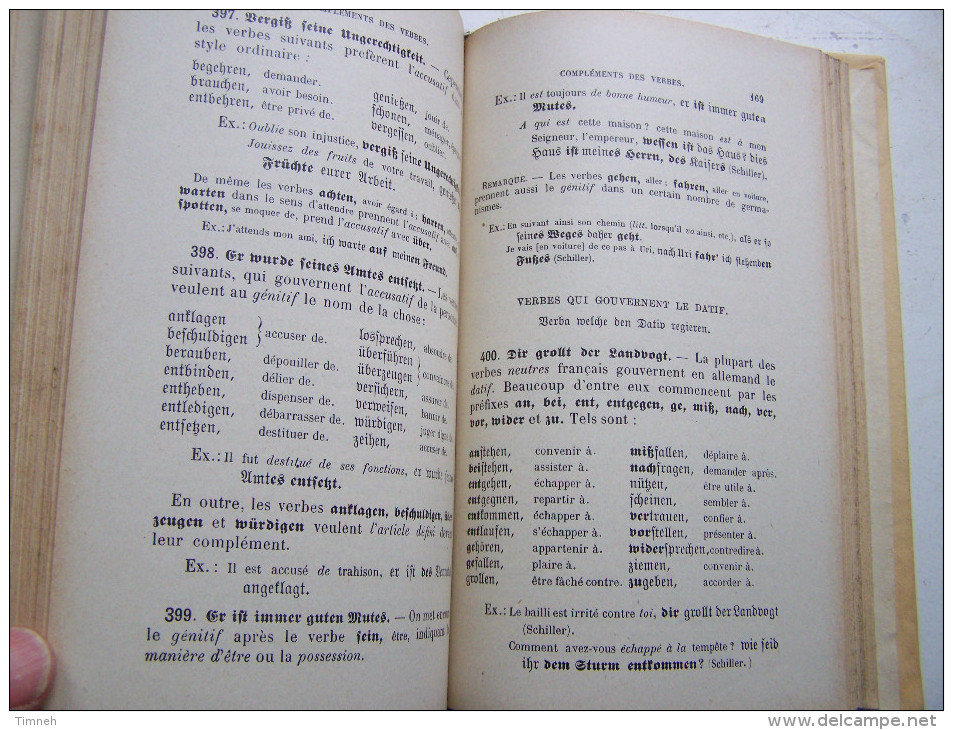 COURS D ALLEMAND TROISIEME ANNEE Grammaire Complète HALBWACHS ET WEBER 1939 LIBRAIRIE ARMAND COLIN Allemand Gothique - Schulbücher