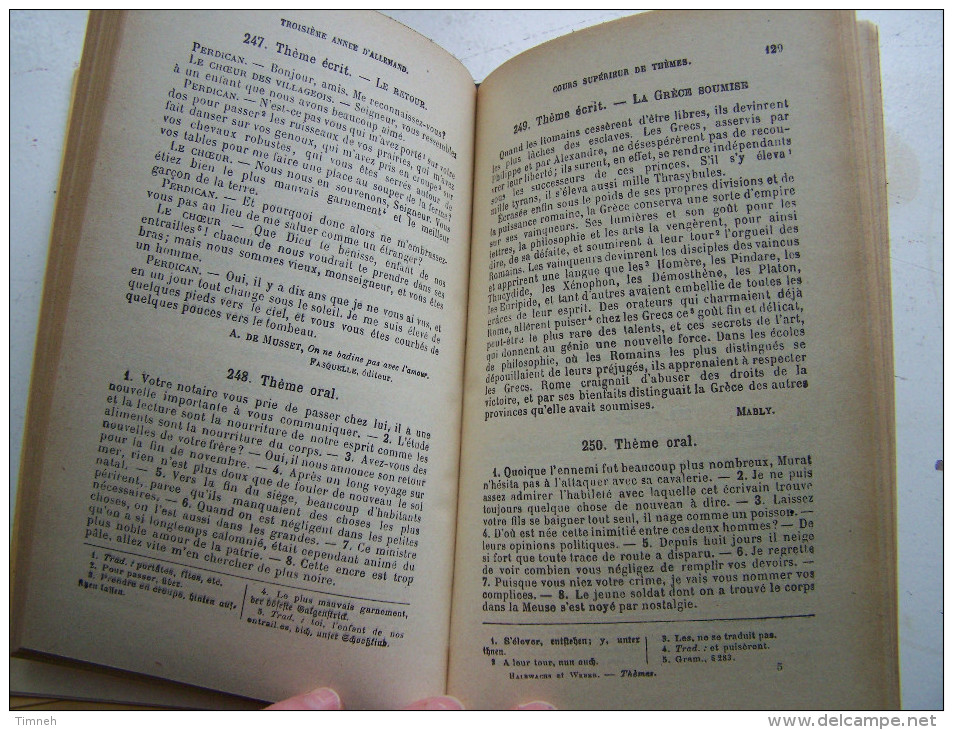 COURS D ALLEMAND THEMES ECRITS ORAUX 3e ANNEE HALBWACHS ET WEBER 1933 LIBRAIRIE ARMAND COLIN Allemand Gothique - Libri Scolastici