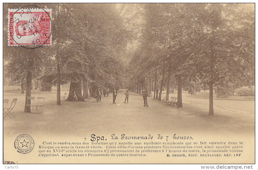 Belgique - Spa / Promenade / Cachet 1913 - Spa