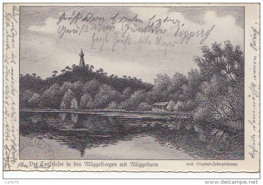 Allemagne -  Berlin / Der Teufelsfee In Den Müggelbergen Mit Müggelturm / Postmarked  Berlin Cöpenick 1928 - Koepenick