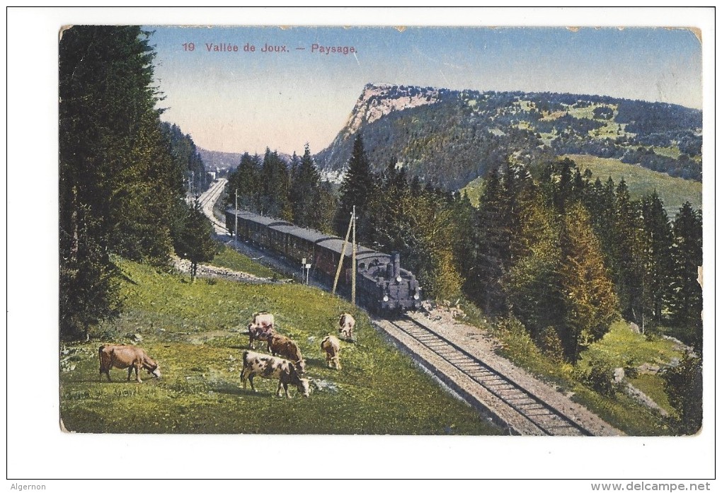 L1507 -  Vallée De Joux Paysage Train Vaches - Le Lieu