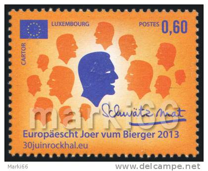 Luxembourg - 2013 - European Year Of Citizens - Mint Stamp - Nuovi