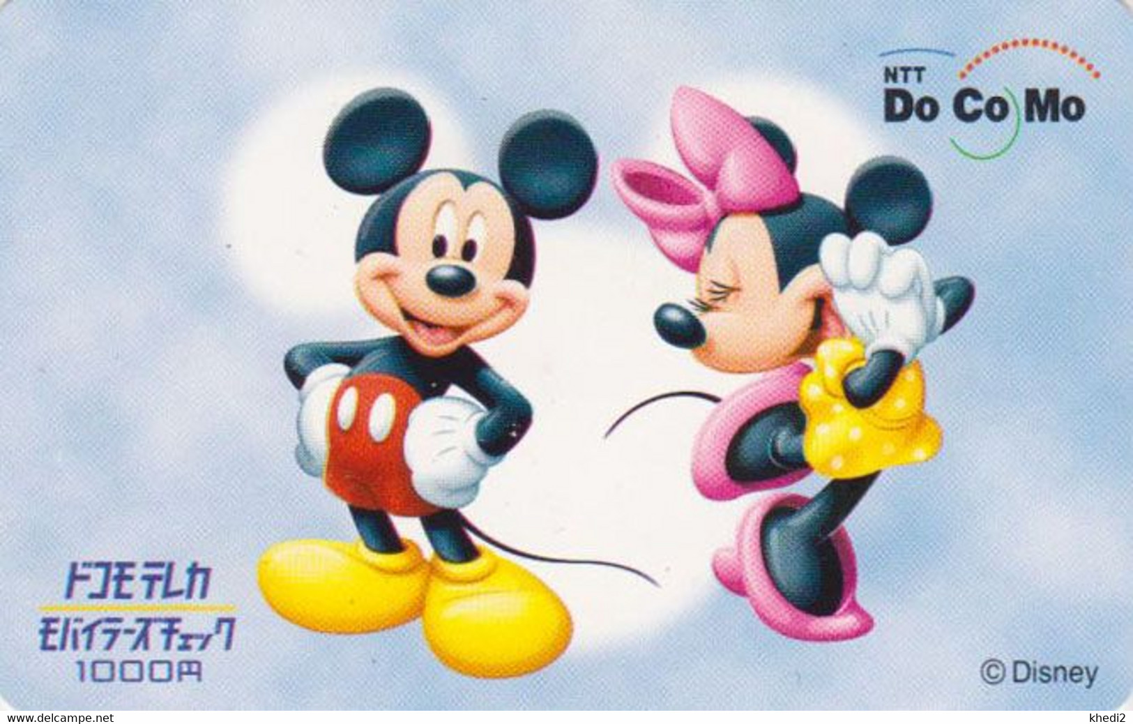 Télécarte Prépayée JAPON - DISNEY / Recharge De Téléphone Portable DOCOMO - MICKEY - JAPAN Mobile Prepaid Phonecard - Disney