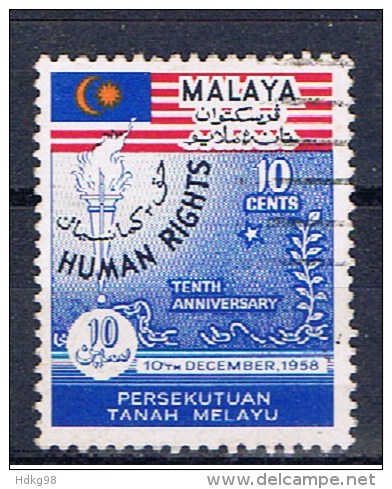 MAL+ Malaya 1958 Mi 10-11 Menschenrechte - Fédération De Malaya