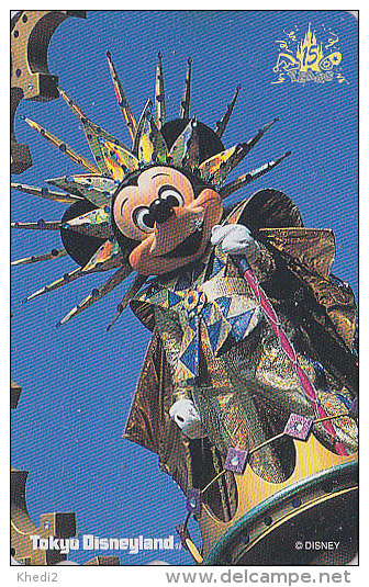Télécarte NEUVE JAPON / 110-204768 - DISNEY - 15 YEARS TOKO DISNEYLAND 3/4 - Mickey - JAPAN MINT Phonecard - Disney