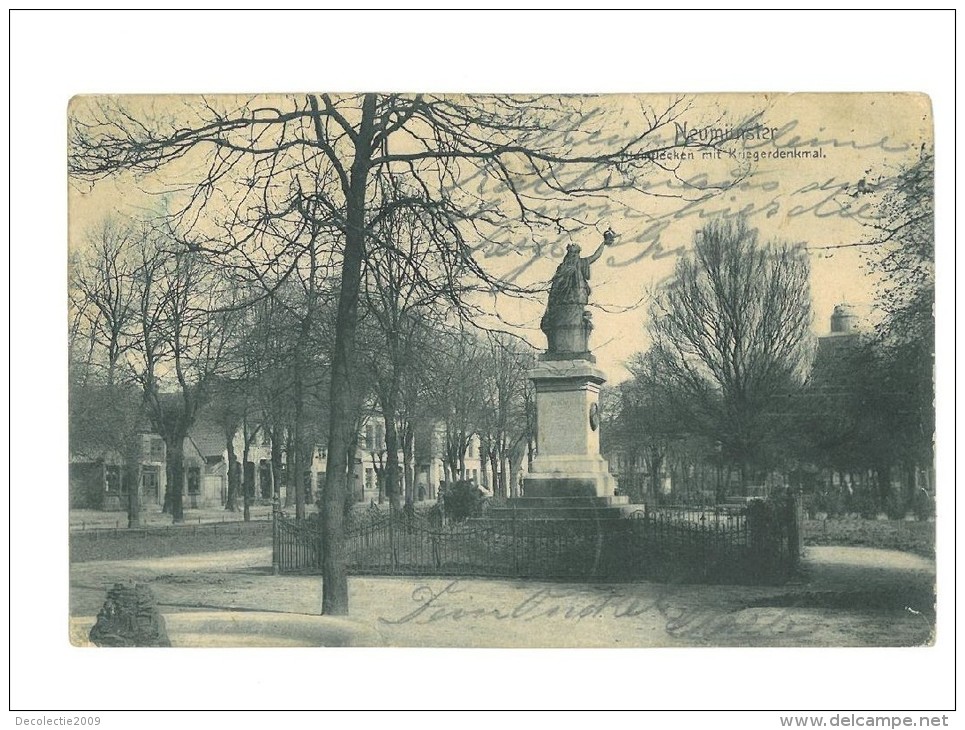 B82479 Neumunster Kriegerdenkmal 1905 Germany Schleswig Holstein  Front Back Image - Neumuenster