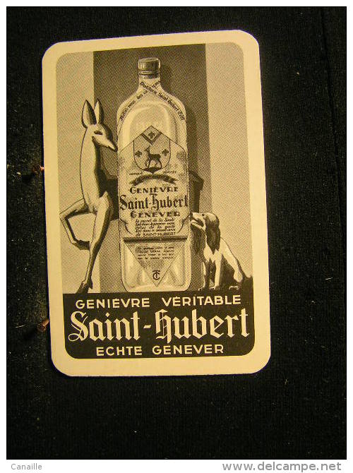 Playcard / Dos De Carte A Jouer(1 Cartes Avec Publicitè) Distillerie /  Genievre Veritable  Saint-Hubert - Other & Unclassified