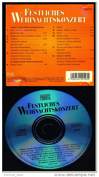 CD -  Festliches Weihnachtskonzert - Johann Sebastian Bach : Weihnachts-Oratorium , Arcangelo Corelli - Christmas Carols