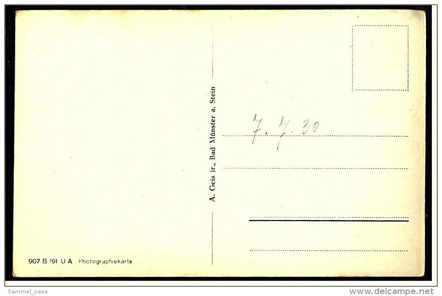 Bad Münster A. Stein  -  Rheingrafenstein  -  Ansichtskarte Ca.1930    (3571) - Bad Muenster A. Stein - Ebernburg