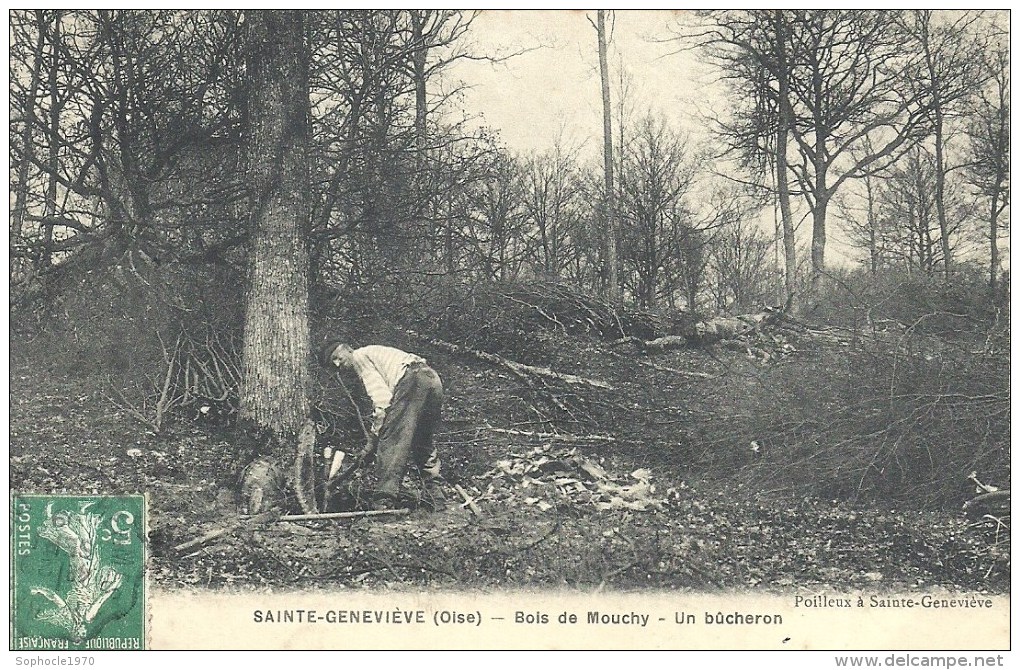 PICARDIE - 60 - OISE - SAINTE GENEVIEVE - Bois De Mouchy - UN Bûcheron - Sainte-Geneviève