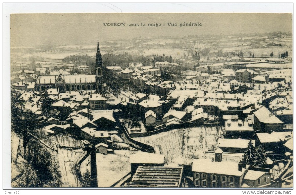 38 - VOIRON Sous La Neige - Vue Générale - Voiron