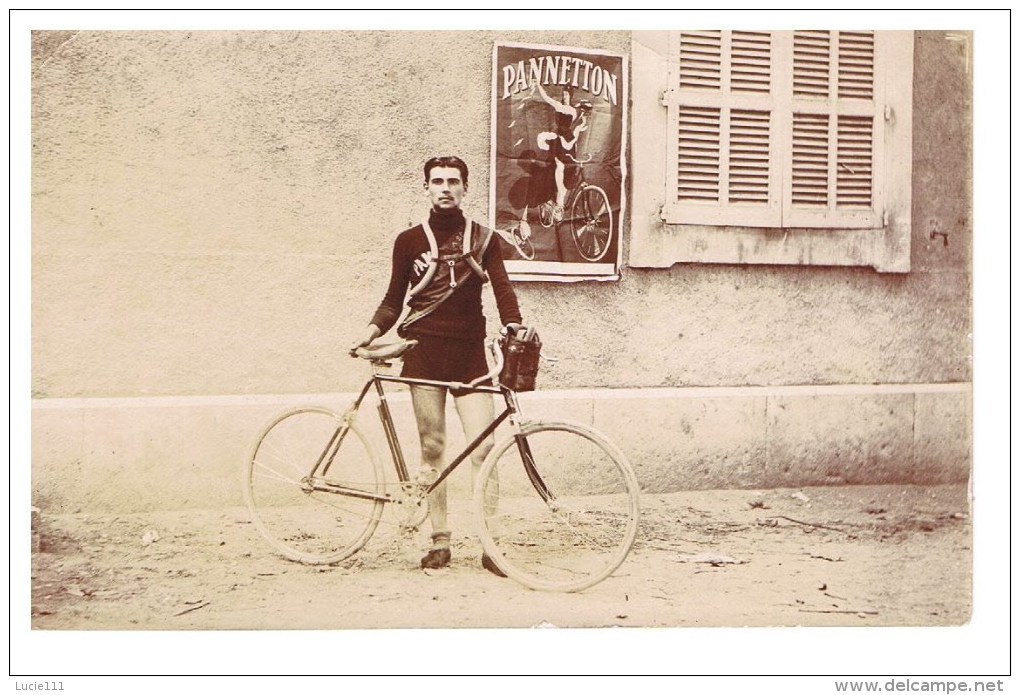 Carte Photo En Bon état Cycliste 1912 - Ganges