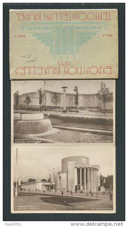 BELGIQUE EXPO.UNIV. BRUXELLES 1935 CARNET DE 6 CARTES POSTALES-SCANS SUR DEMANDE - Expositions Universelles