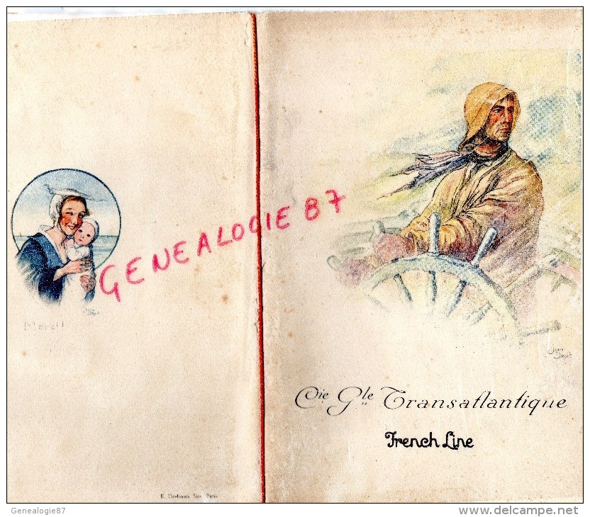 MENU CGT- PAQUEBOT TRANSATLANTIQUE " ILE DE FRANCE " 1931- BLANCART COMMANDANT- FETE BIENFAISANCE CHARITY FETE - Menus