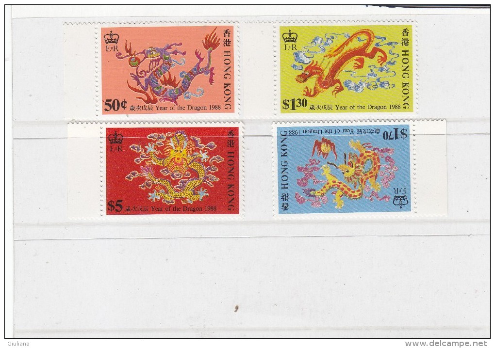 Hong Kong 1988 - Yt 524/27** - Unused Stamps