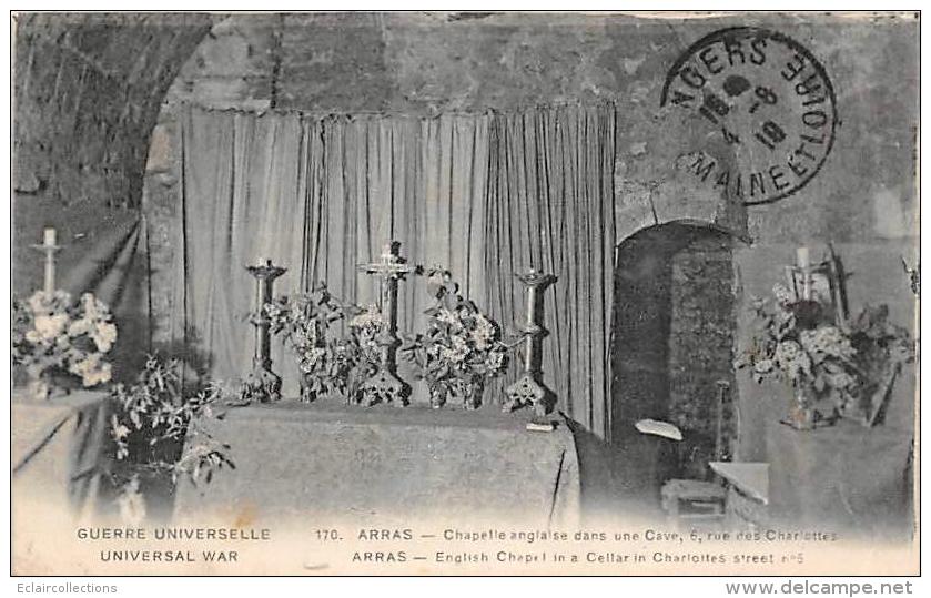 Thème:  Guerre 14/18 :   Arras    Chapelle Anglaise Dans Une Cave - War 1914-18