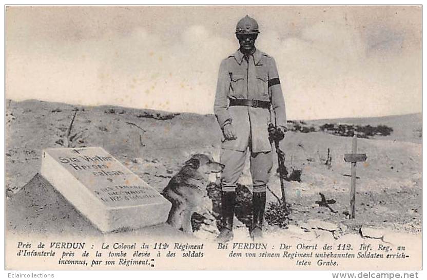 Thème:  Guerre 14/18 :  Près De Verdun Le  Colonel Du 112 ème Régiment D'Infanterie ( Voir Scan) - War 1914-18