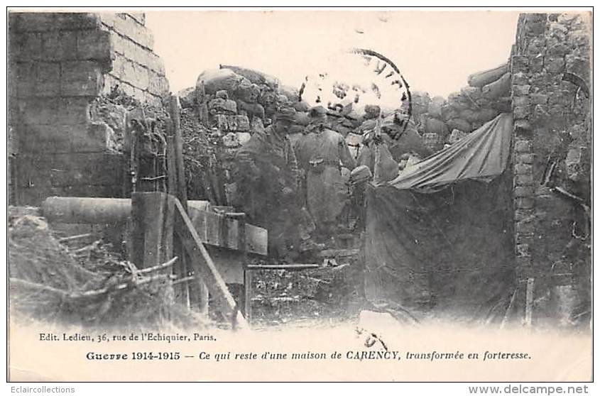 Thème:  Guerre 14/18 :   Ce Qui Reste D'une Maison De Carency   ( Voir Scan) - War 1914-18
