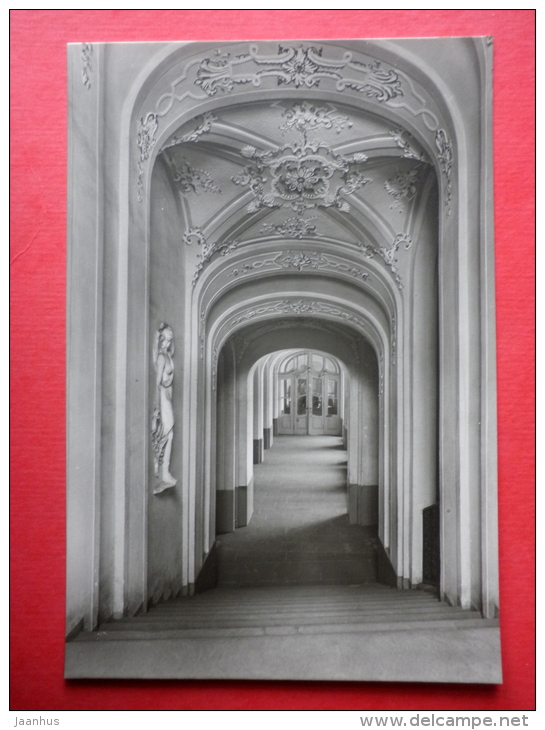 Main Staircase In The West Wing - Heidecksburg Castle - Old Postcard - Germany DDR - Unused - Rudolstadt