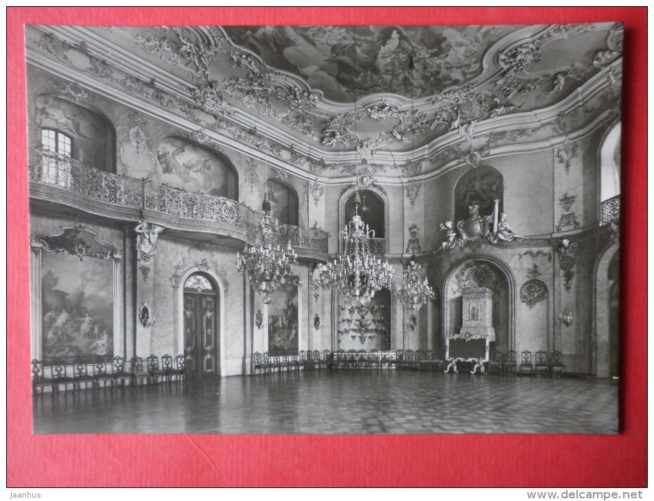 The Ballroom - Heidecksburg Castle - Old Postcard - Germany DDR - Unused - Rudolstadt