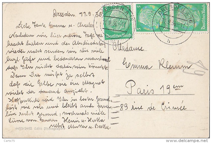 Allemagne - Dresden - Opera / Postmarked Dresden 1936 - Dresden