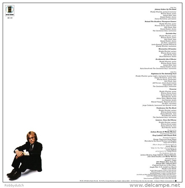 * LP *  WARREN ZEVON - SAME (Wrong Sleeve) (Holland 1976) - Rock