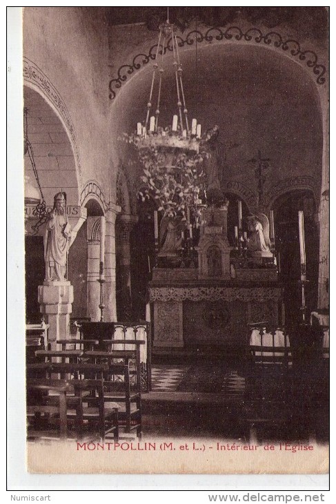 Montpollin.. Intérieur De L'Eglise.. Carte RARE - Other & Unclassified