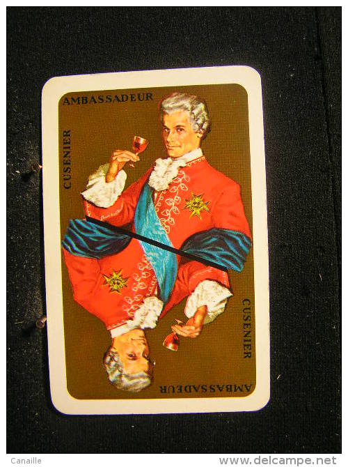 Playing Cards / Carte A Jouer / 1 Dos De Cartes, Inscription  Publicitaire / Liqueur Cusenier Ambassadeur - Autres & Non Classés