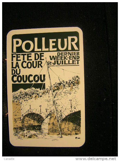 Playing Cards / Carte A Jouer / 1 Dos De Cartes, Inscription  Publicitaire / Liège: Polleur, Fête De La Cour Du Coucou - Autres & Non Classés