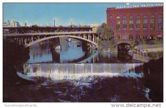 Spokane Falls From The Monroe Street Bridge Spokane Washington - Spokane