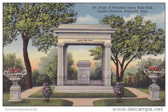 Tomb Of President James Knox Polk Capitol Grounds Nashville Tennessee - Nashville