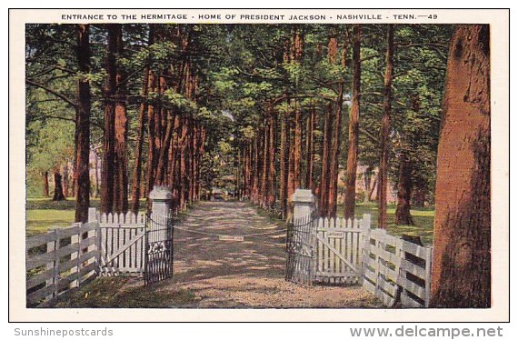 Entrance To The Hermitage Home Of President Jackson Nashville Tennessee - Nashville