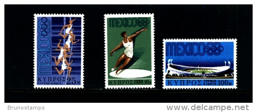 CYPRUS - 1968  OLYMPIC  GAMES  SET  MINT NH - Neufs