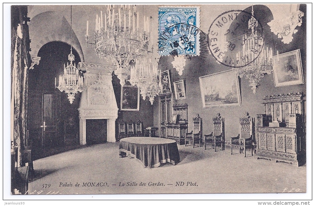 MONACO - 25  25C BLEU ALBERT 1ER SUR CARTE POSTALE MARS 1909 - Covers & Documents