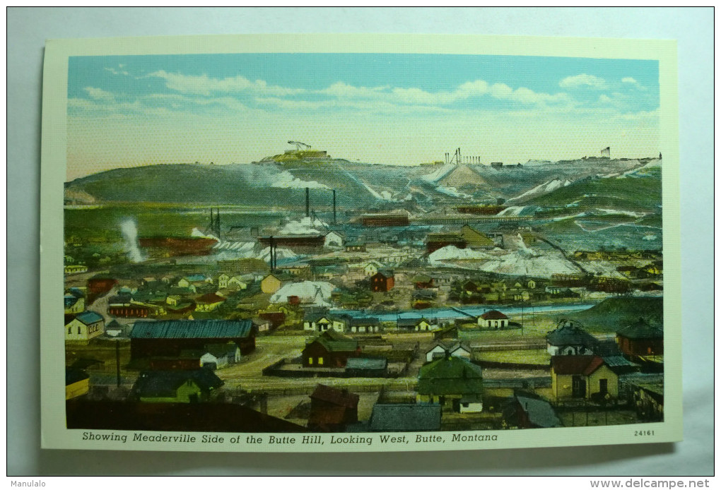 Butte, Montana - Showing Meaderville Side Of The Butte Hill, Looking West - Butte