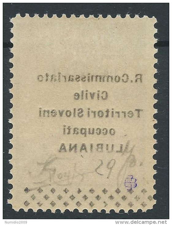 1941 LUBIANA POSTA AEREA 10 D VARIETà DELCALCO MNH ** - ED681 - Lubiana