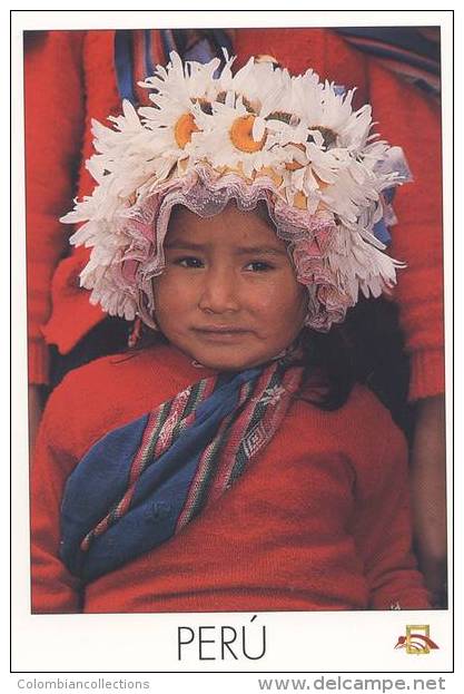 Lote PEP800, Peru, Postal, Postcard, Indigenous Issues, Cuzco, Niña Campesina, Children - Perú